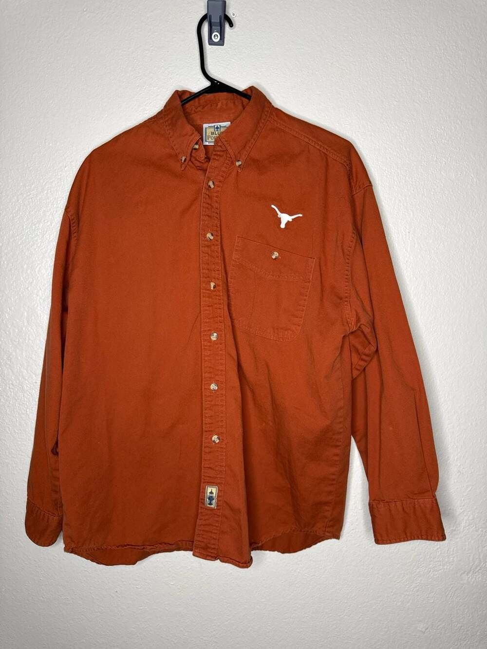Blue Pointe Vintage Texas Longhorns Burnt Orange Long Sleeve Button Down  Size S